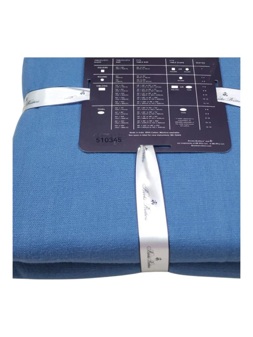 Brooks Brothers Oblong Tablecloth & Napkins Set 60
